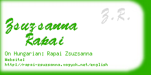 zsuzsanna rapai business card